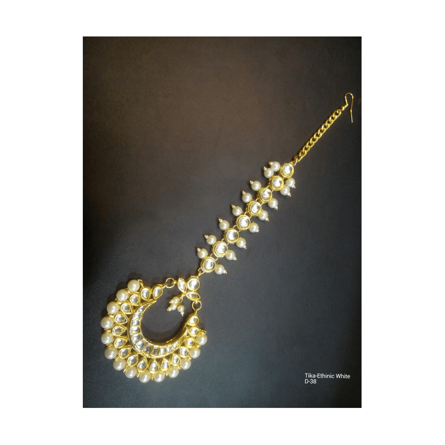Kundan Tikka Ethnic White Pearl 06