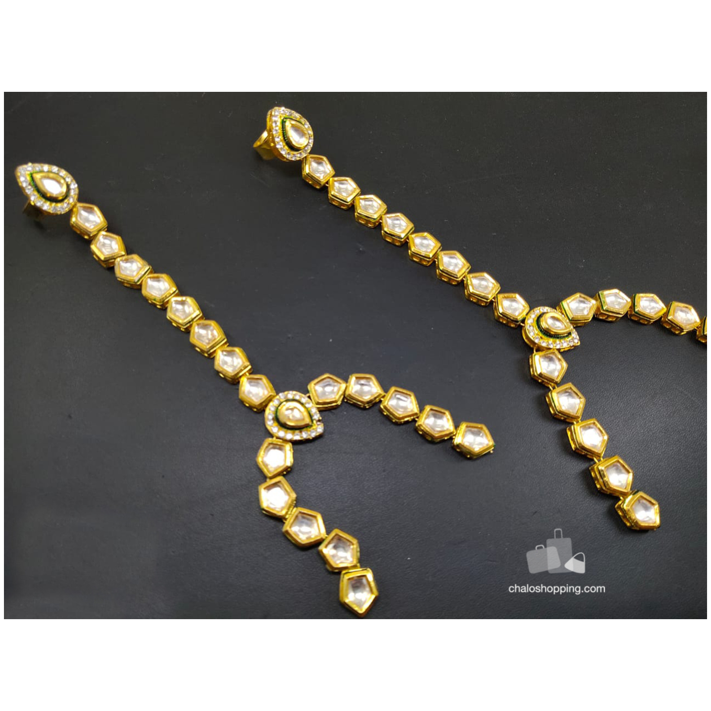 High Quality Kundan AD Hathphool (Pair)