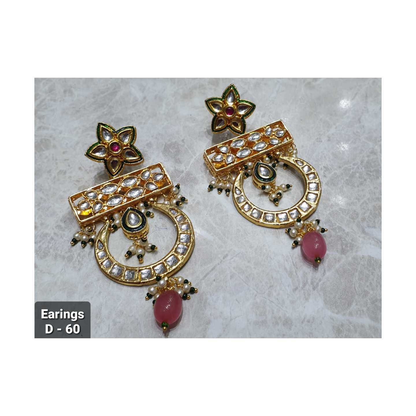 Kundan Choker With Red Crystals Earring