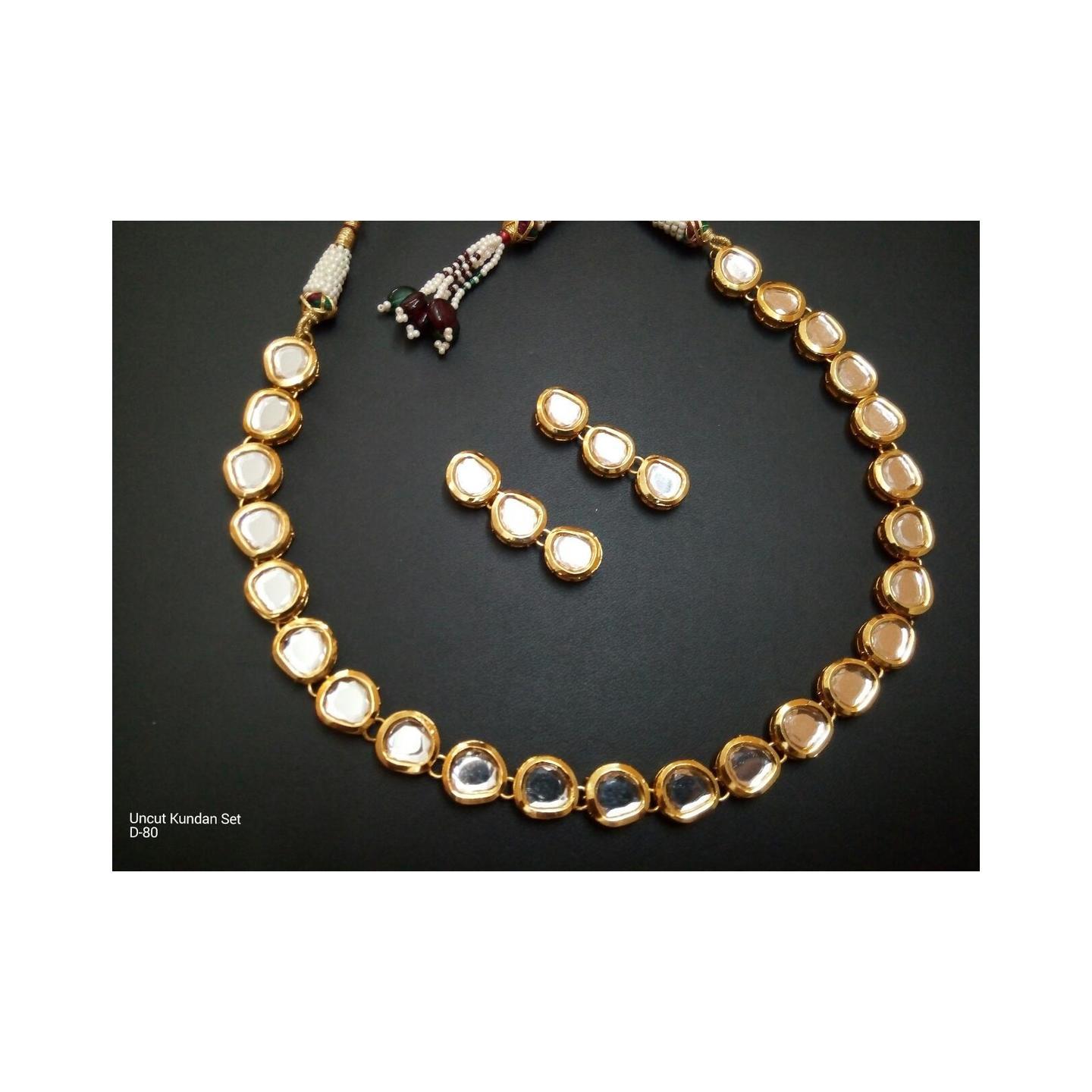 Gold Tone Necklace Set With Earr