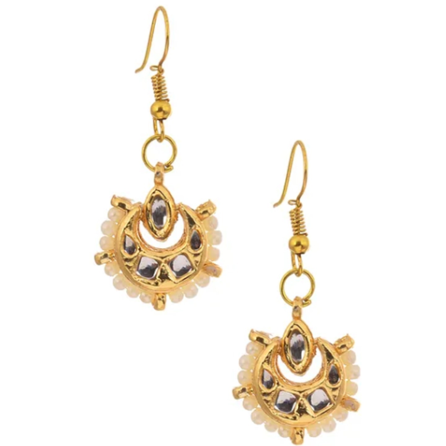 Gold Tone Kundan Earring 02