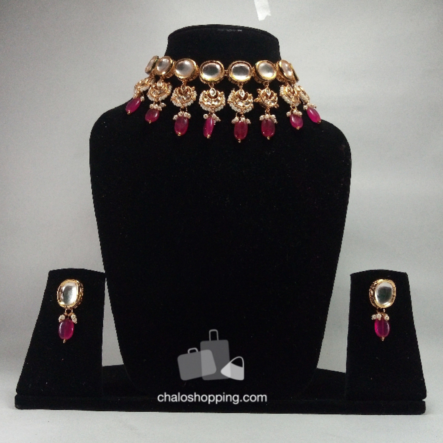Kundan Inspired Choker Necklace Set