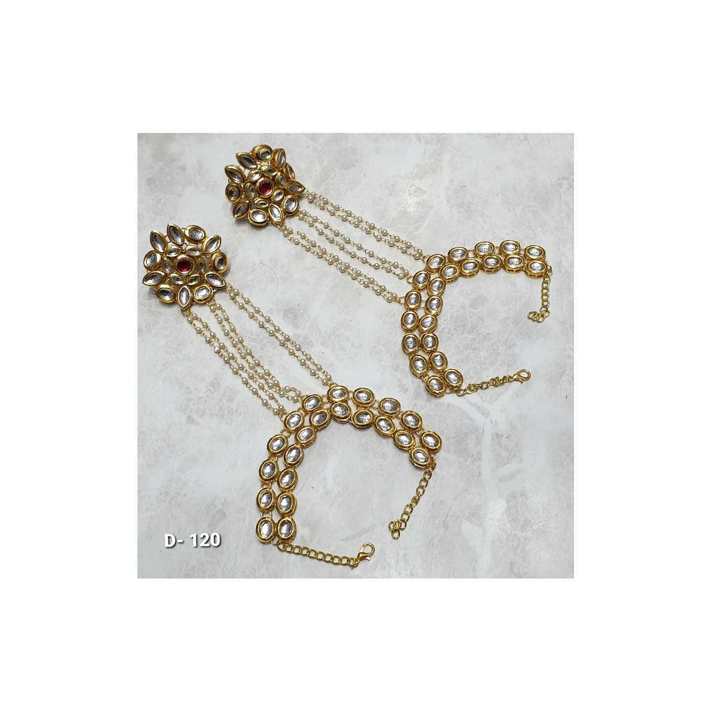 High Quality Kundan Hathphool 