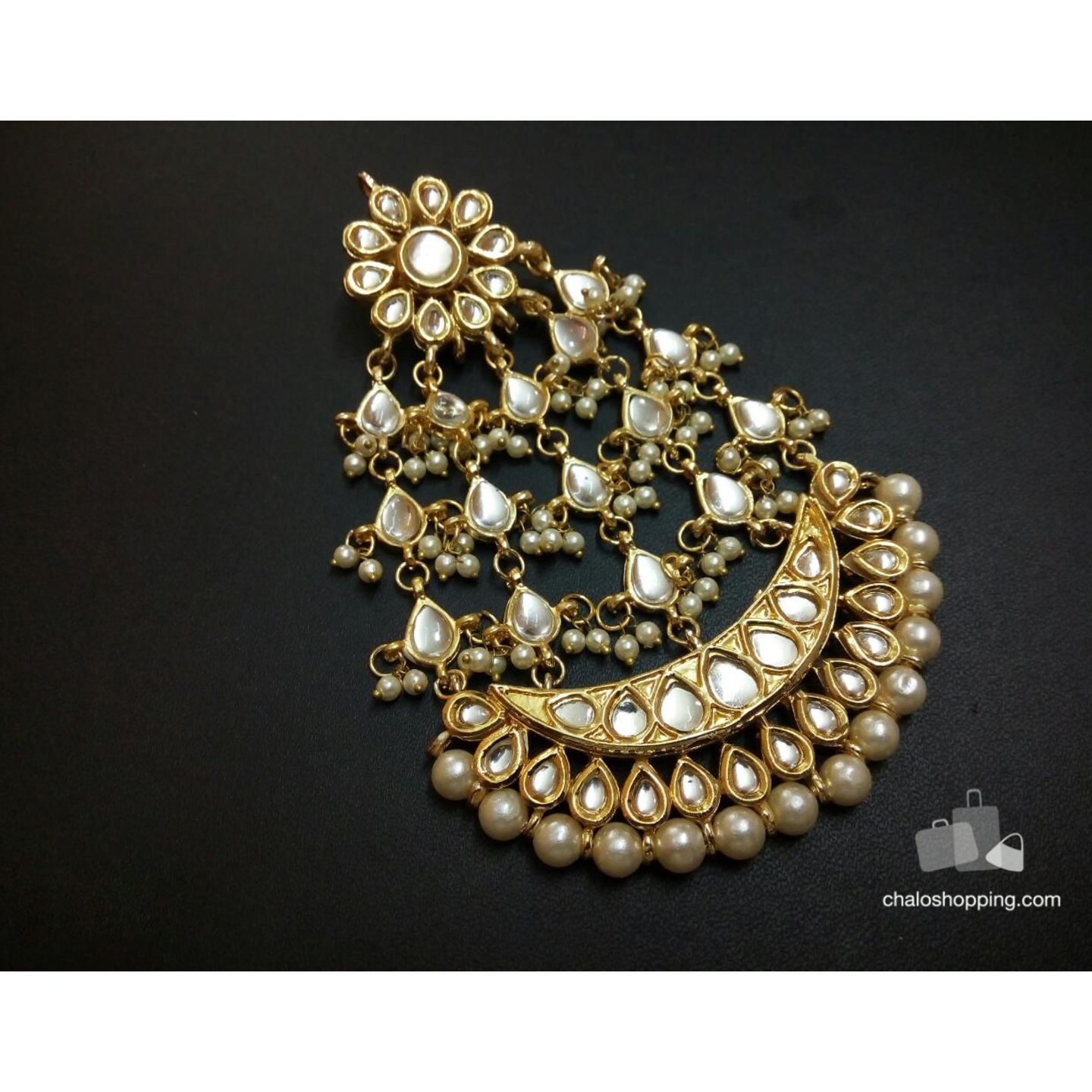Kundan Inspired Pearl Passa
