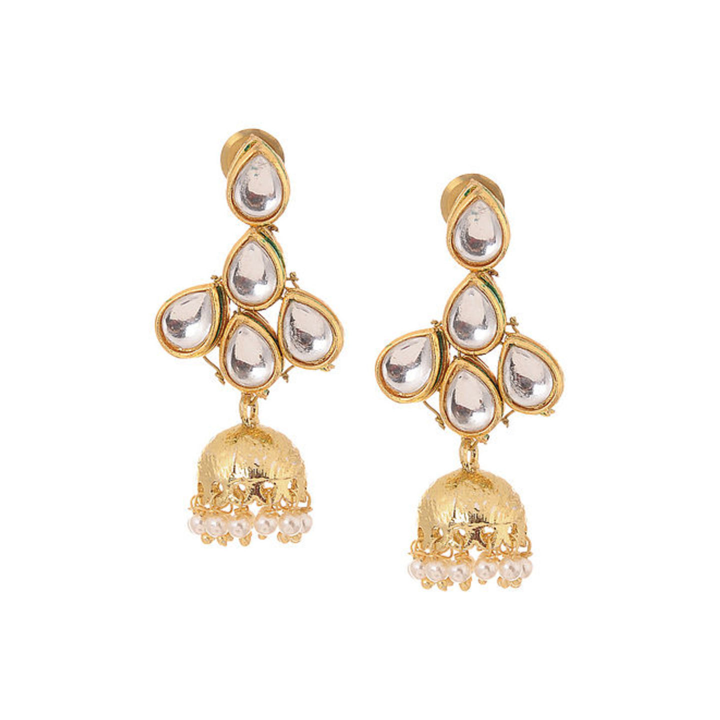 Kundan Pearl Small Jhumki