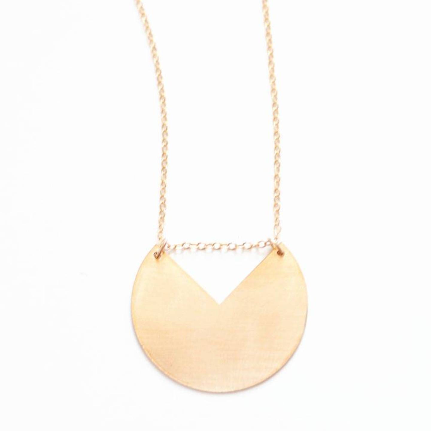 Minimalist Geometric Circle Necklace