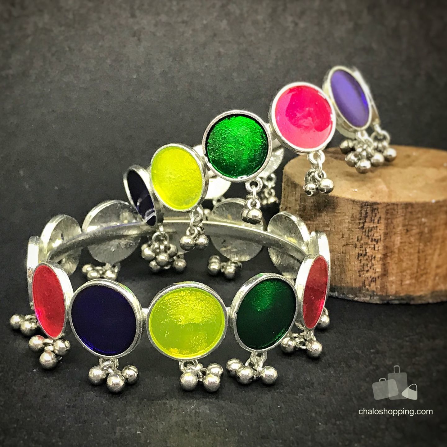 Multicolor Ghungroo Bangle (Per Pair)