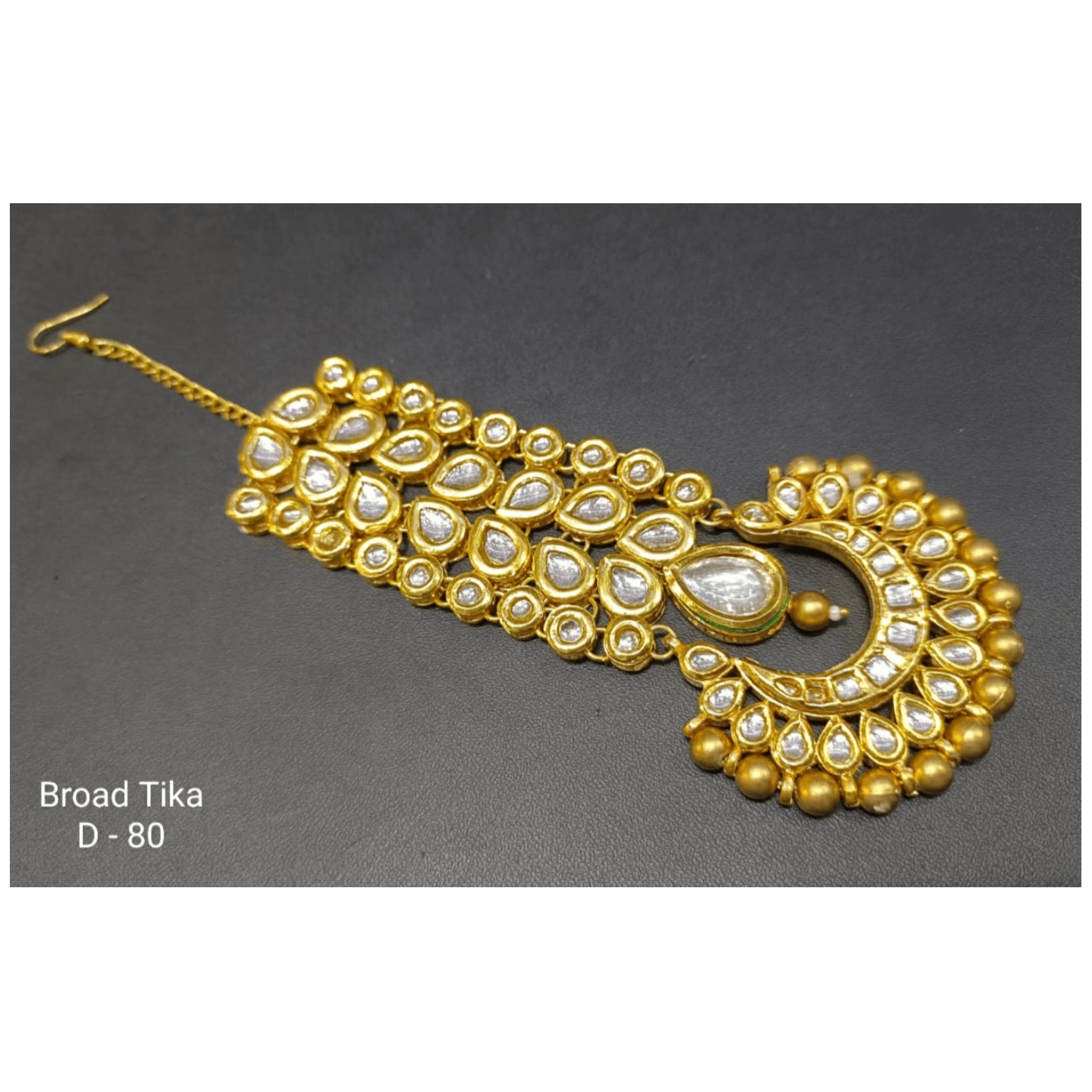 Gold Tone Kundan Tikka