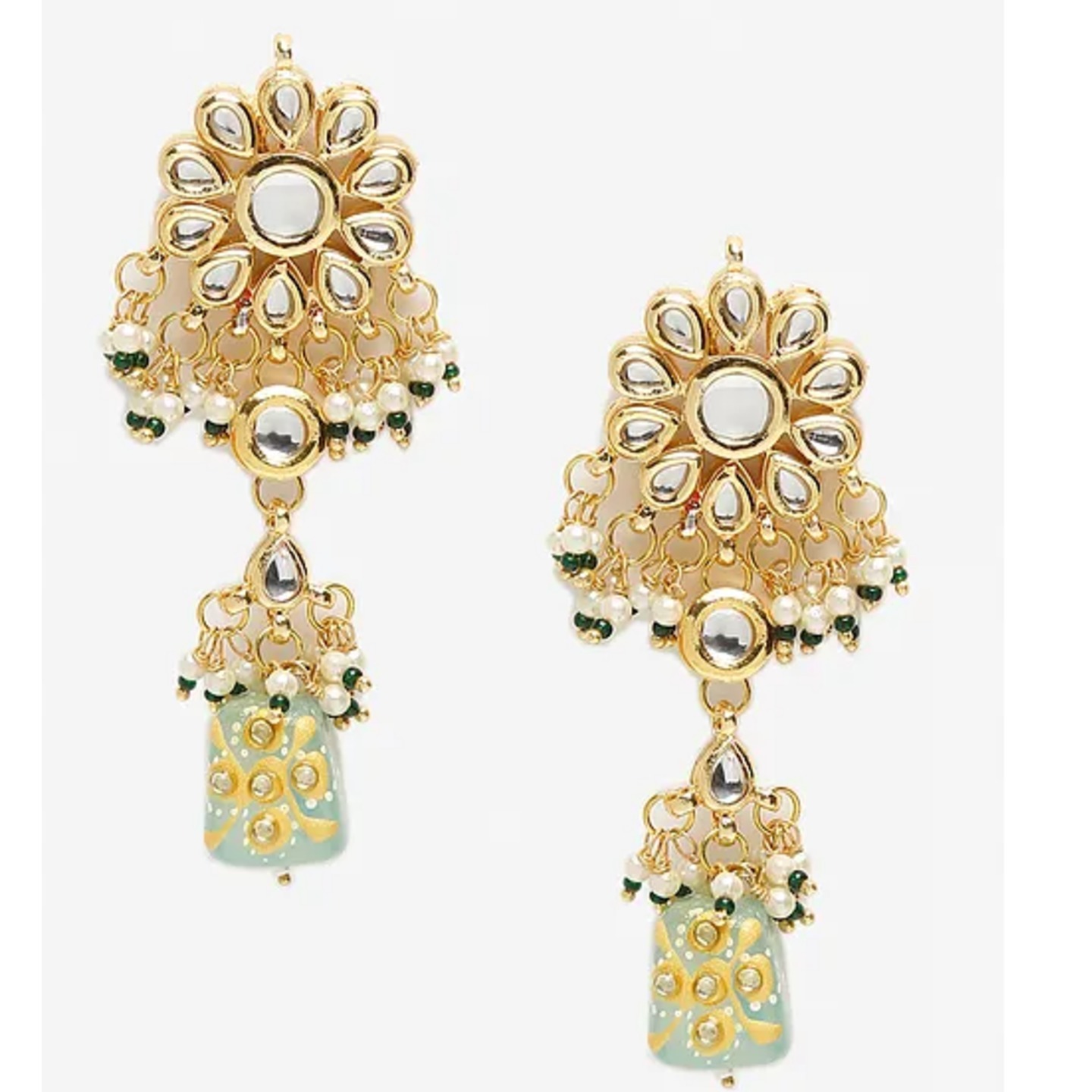 Gold Tone Kundan Earring