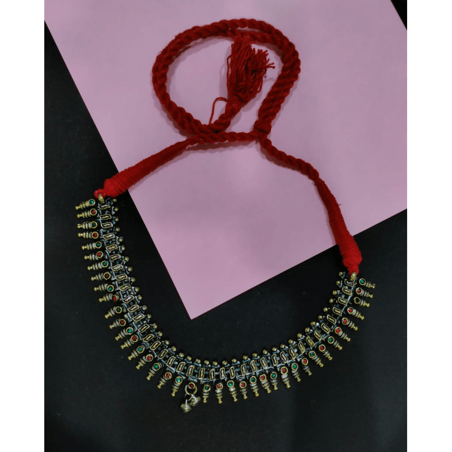 Two Ton High Quality Chip Work Necklace Set