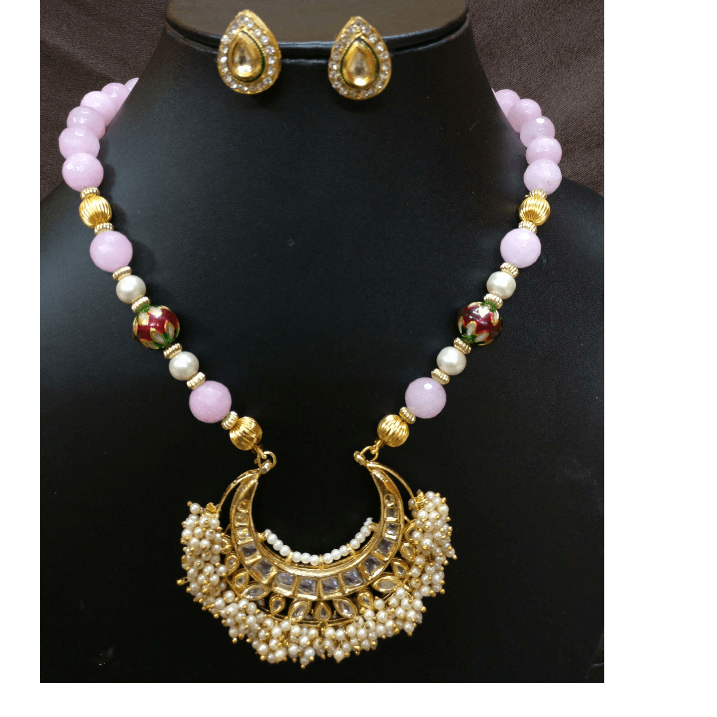 Kundan Necklace Set With Earring
