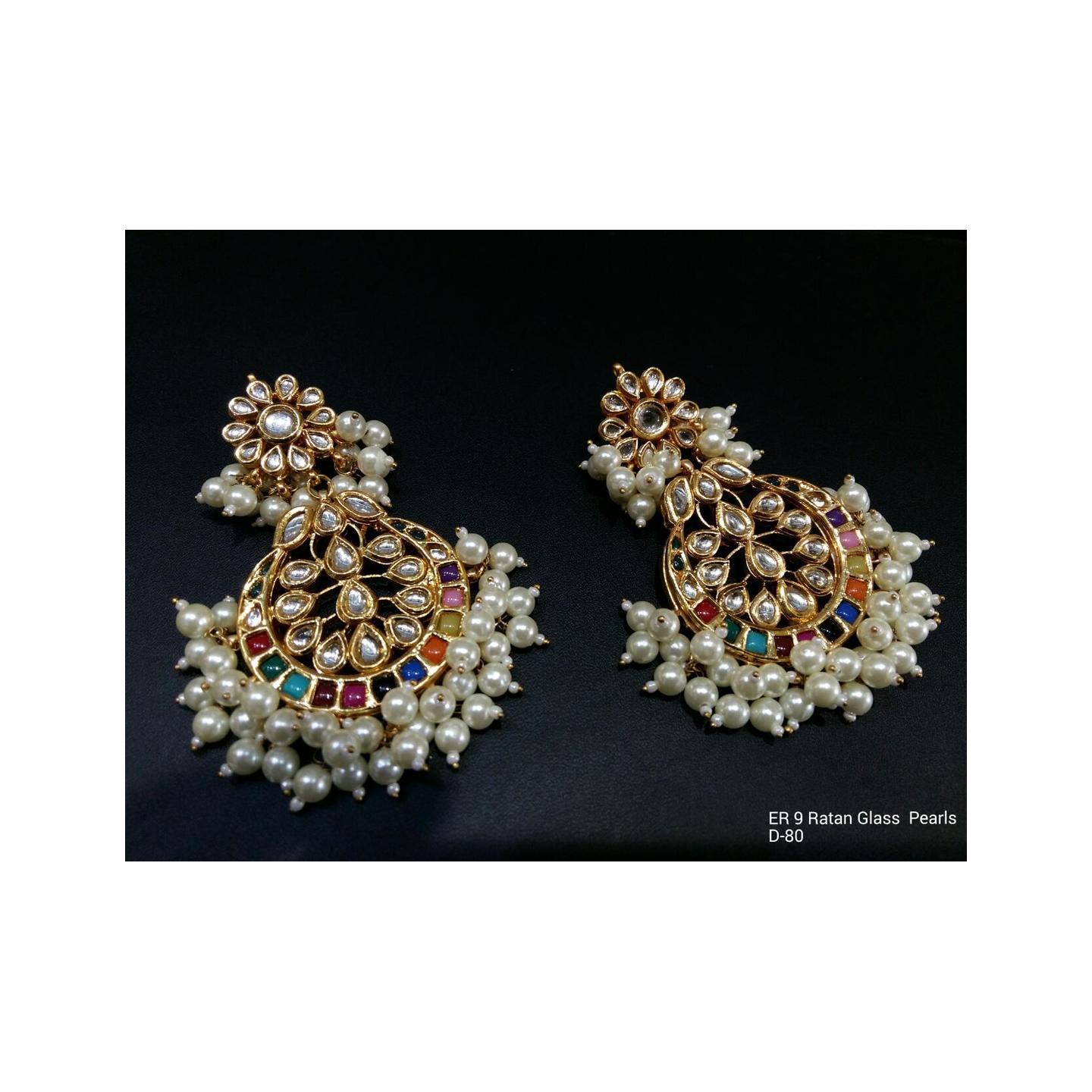 Kundan Earring NavRatan 0120