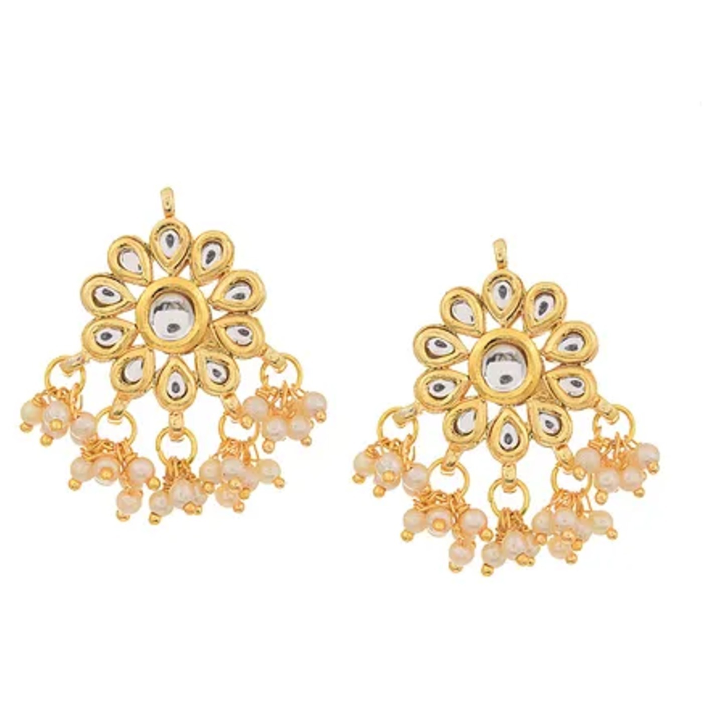 Classic Gold Tone Kundan Earring