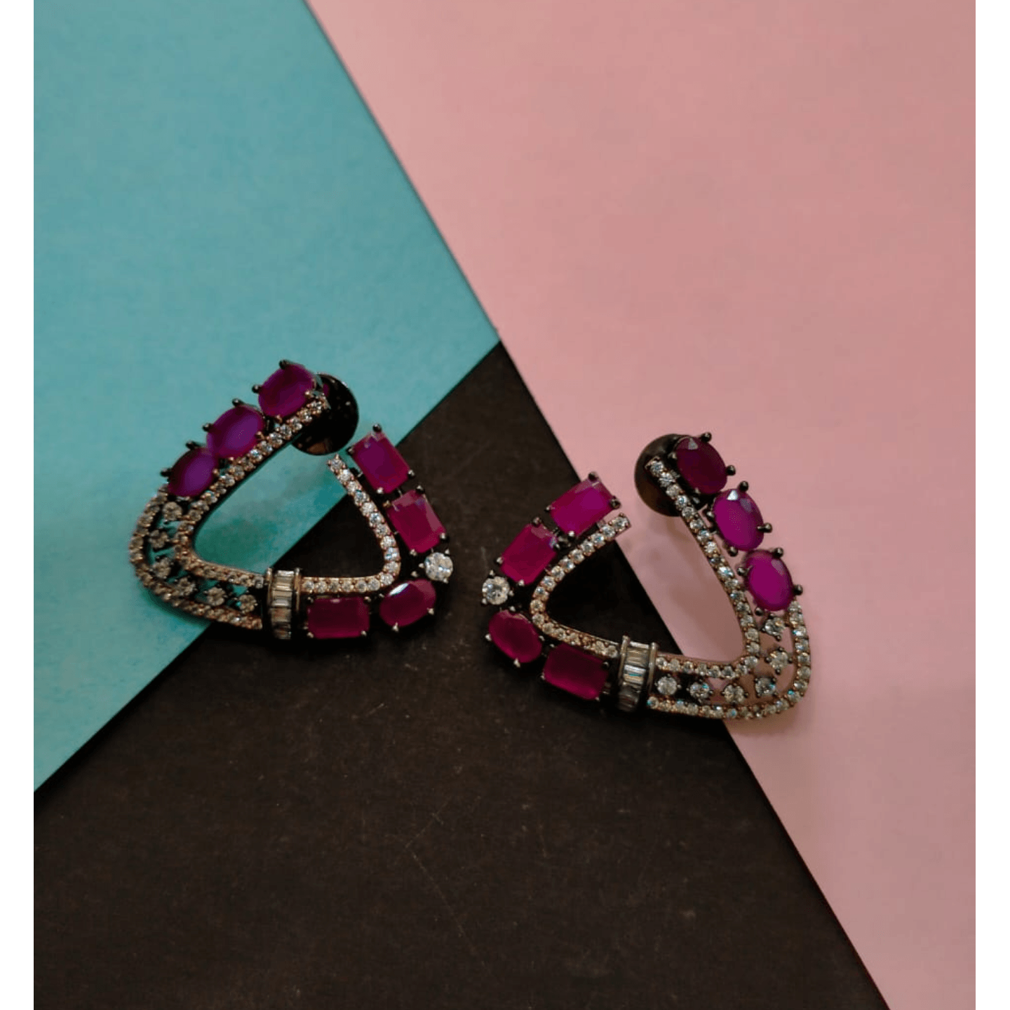 Ruby Red High Quality Ad Earring