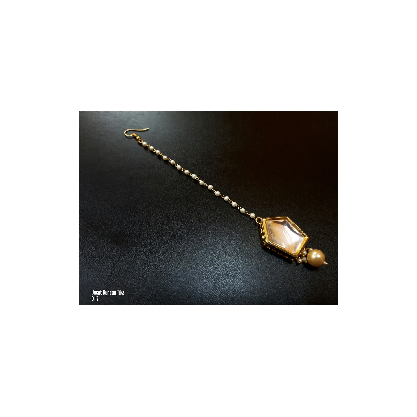 Kundan Tikka 026 Yellow Onyx Pearl