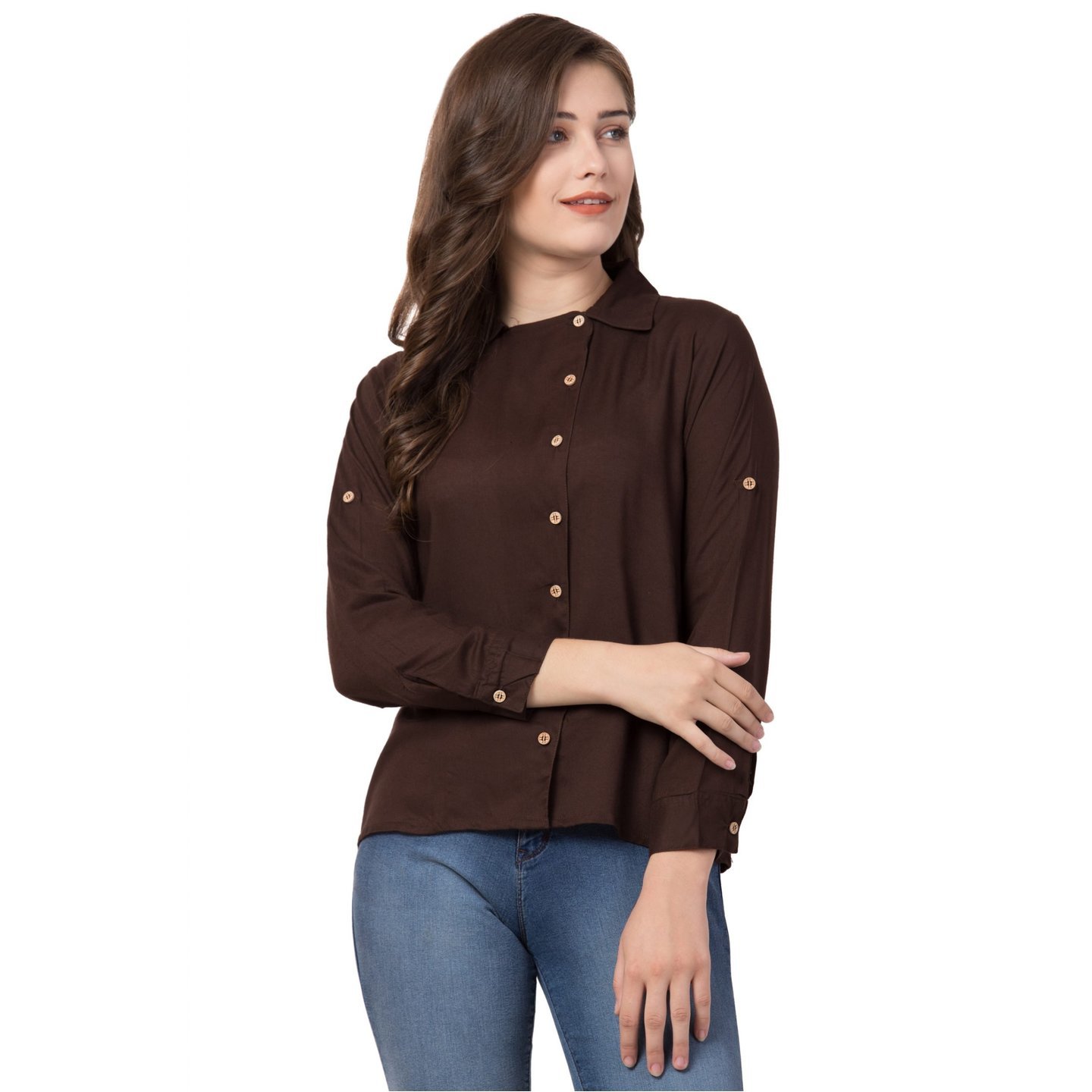 Paretto Brown Color Shirt for Women