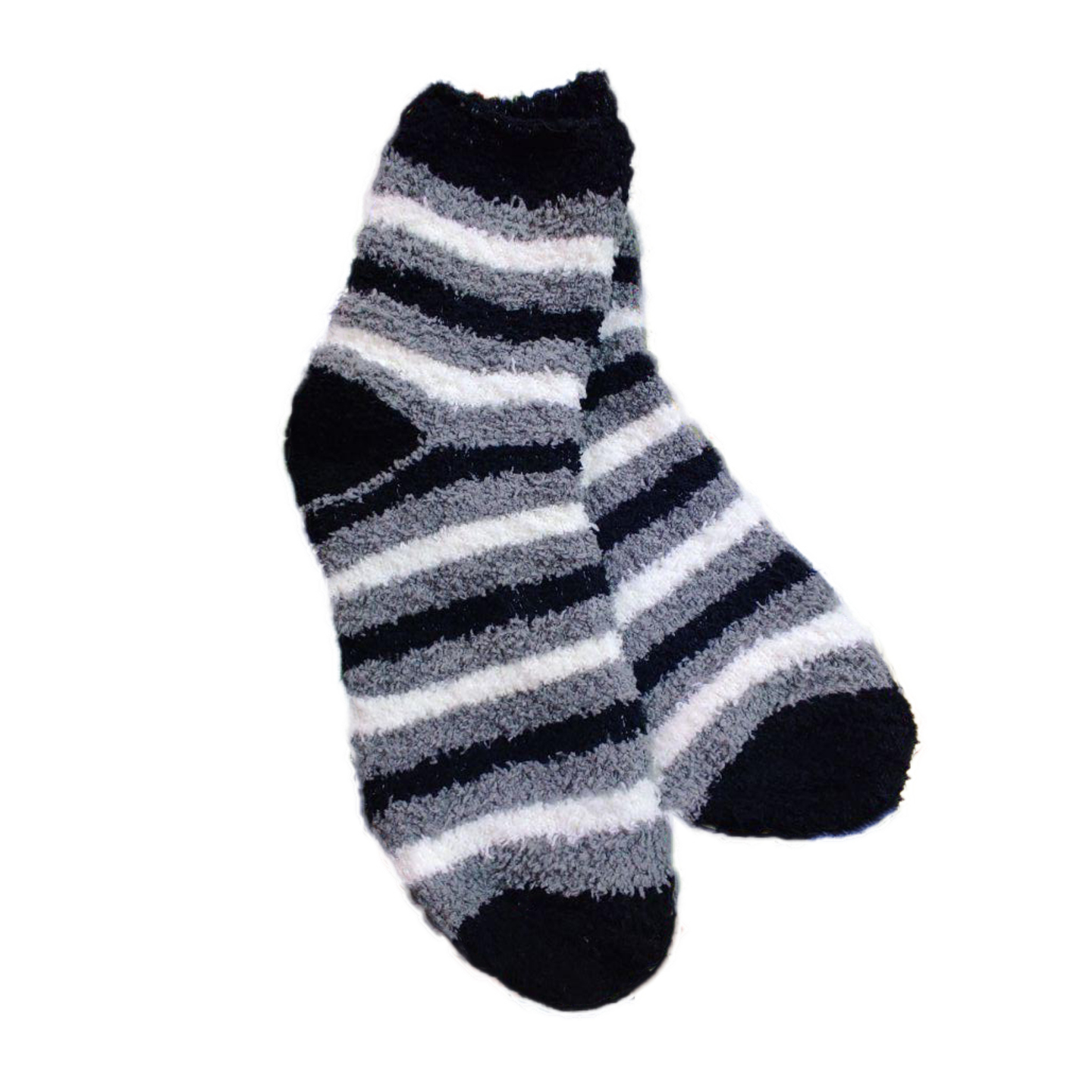 Paretto Womens Winter Black and White Striped Socks