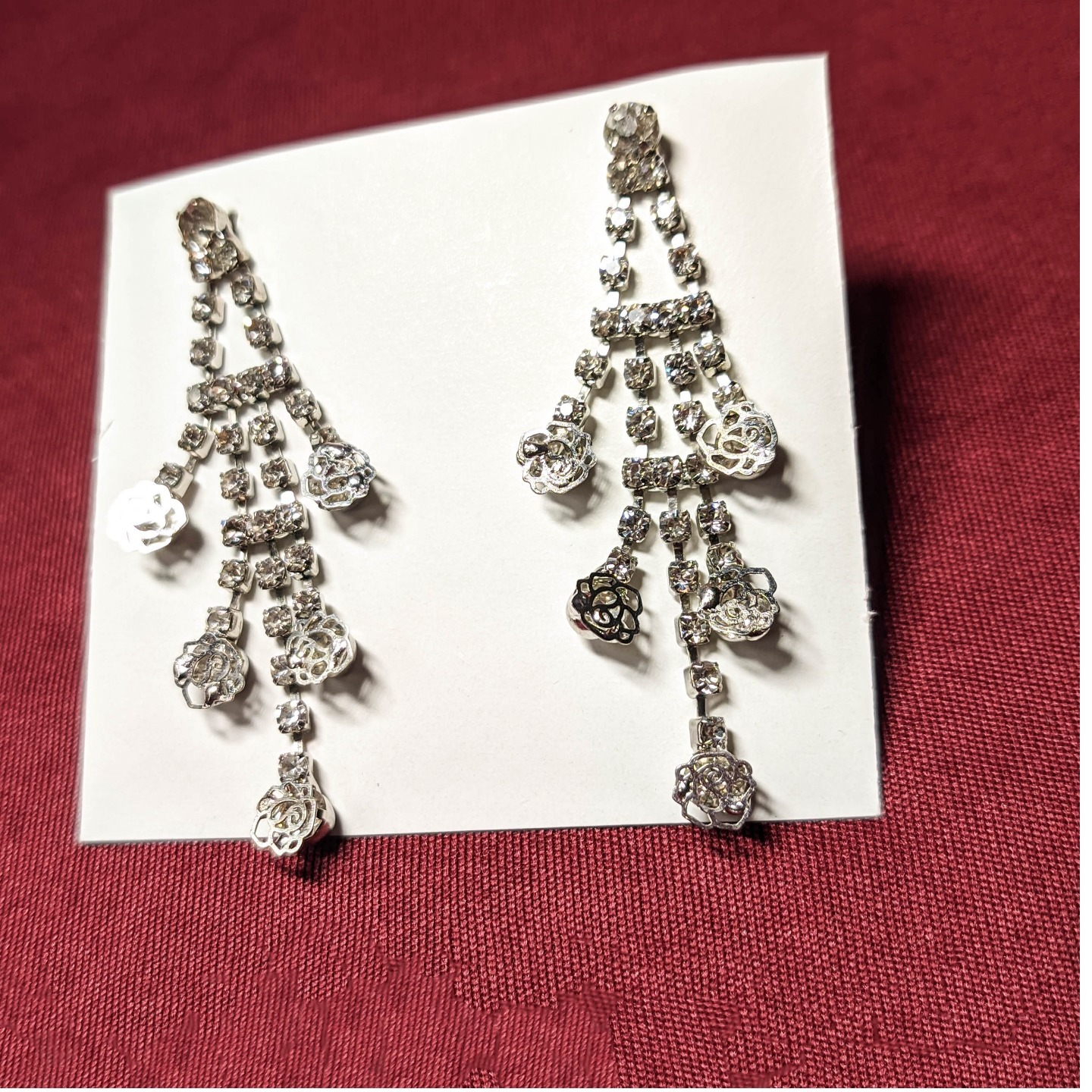 Silver Shimmer Drop Earrings