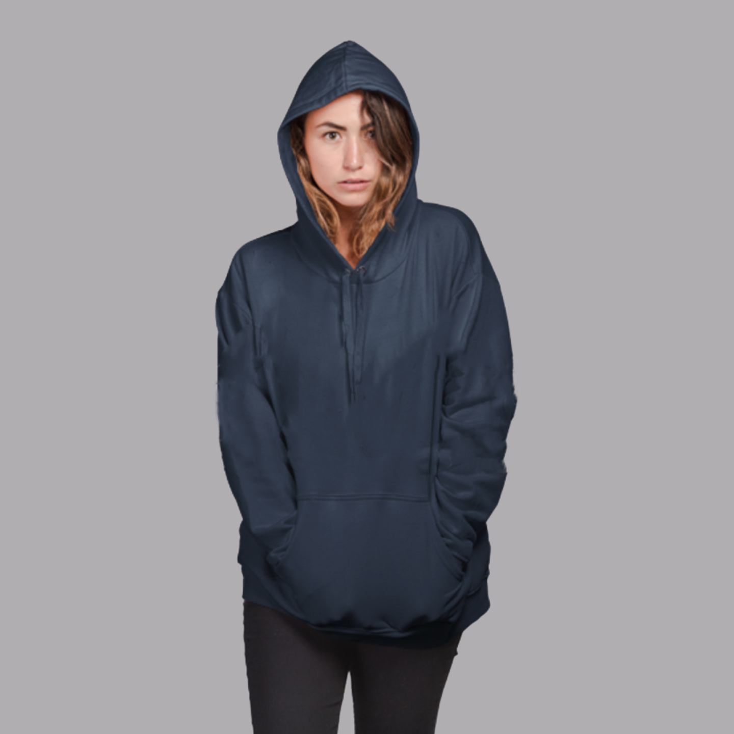 Paretto Navy Blue Hoodie for Women