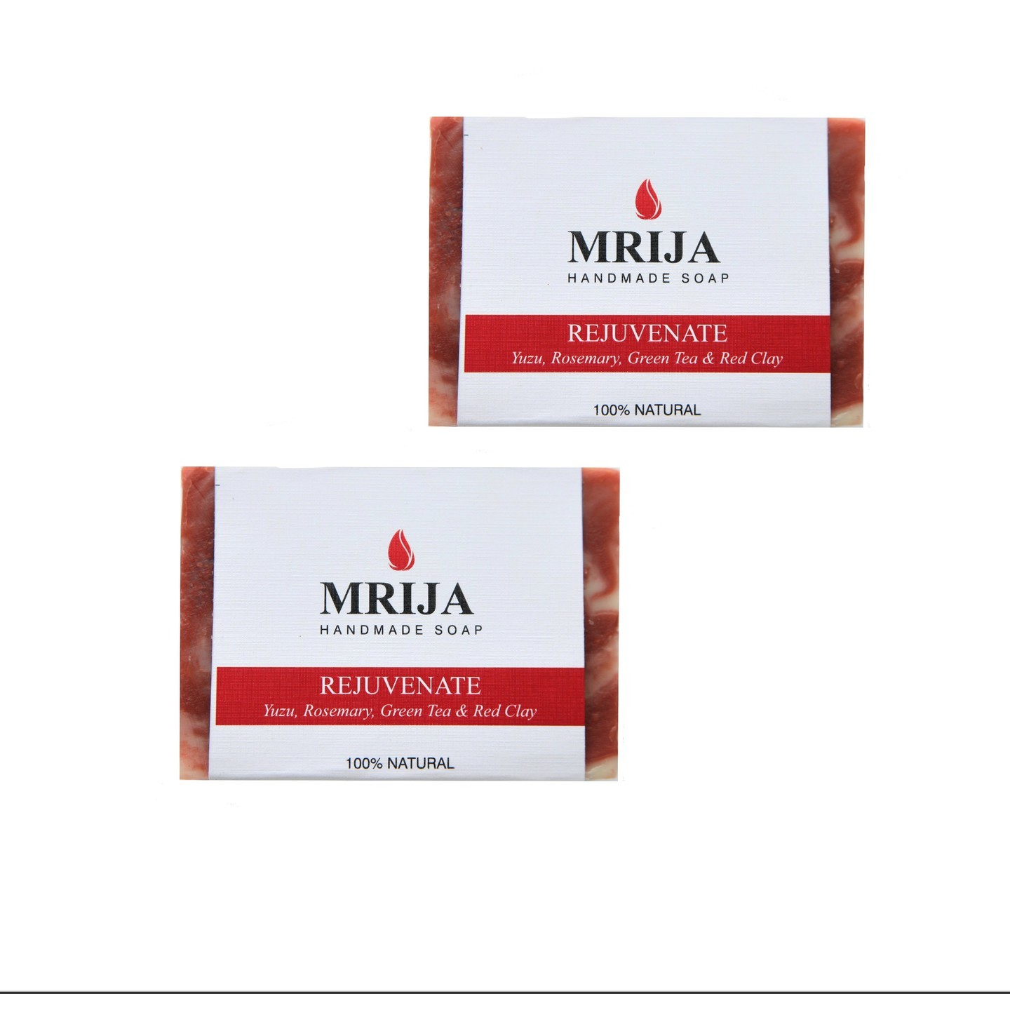 MRIJA REJUVENATE - Moroccan Red Clay Soap Set of 2