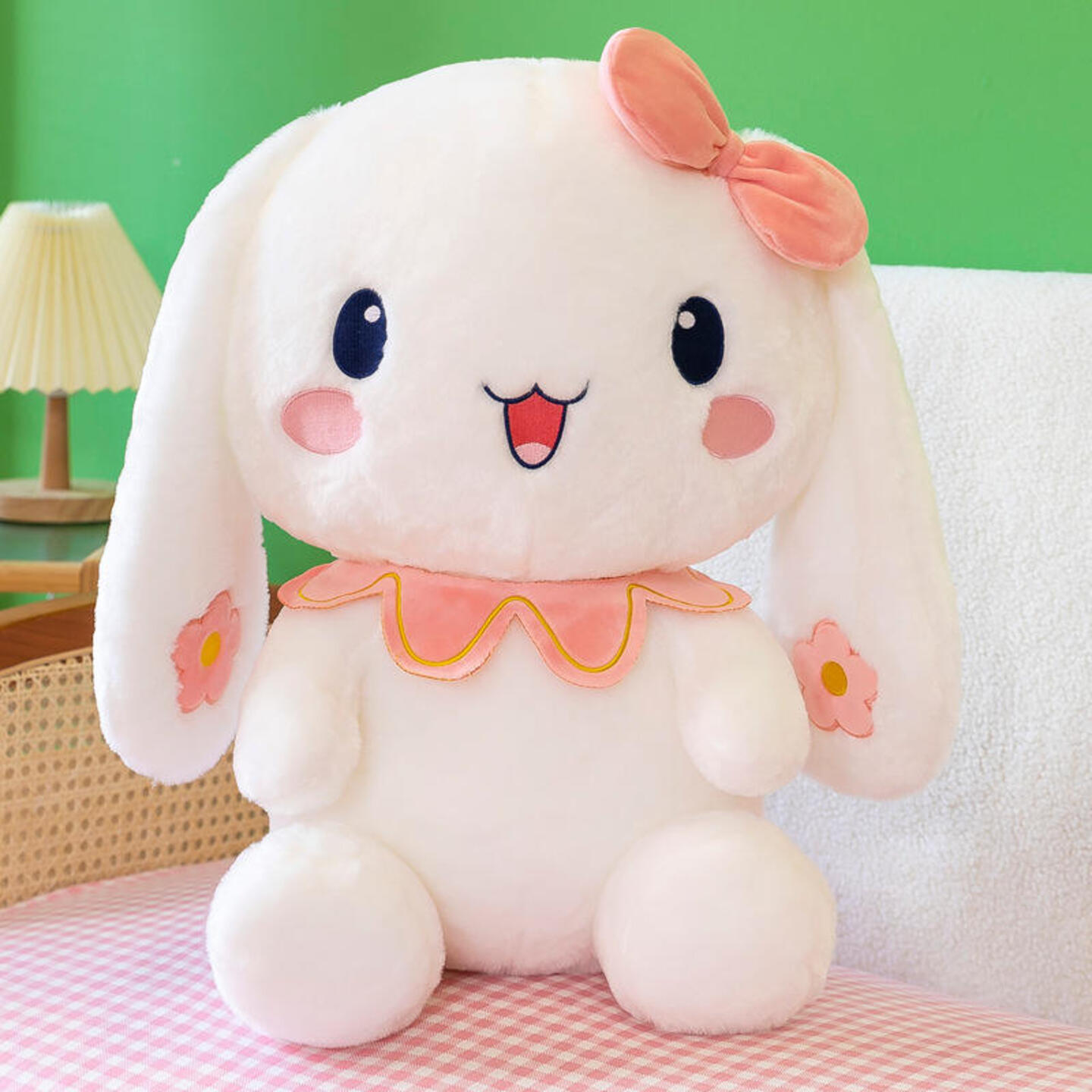 High Quality Kawaii Cartoon Plush Sakura Rabbit Soft Stuffed Bunny Toys