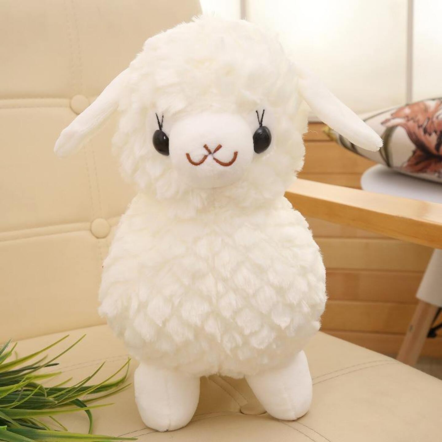  Kawaii White Stuffed Animal Toy – Fluffy Sheep Intensely Stuffed Animals Soft Cotton Fabric