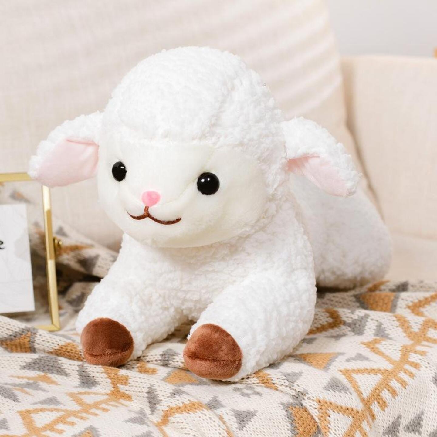  Lying Sheep Plush Soft Stuffed Animal – Simulation Sheep Baby Plush Toy