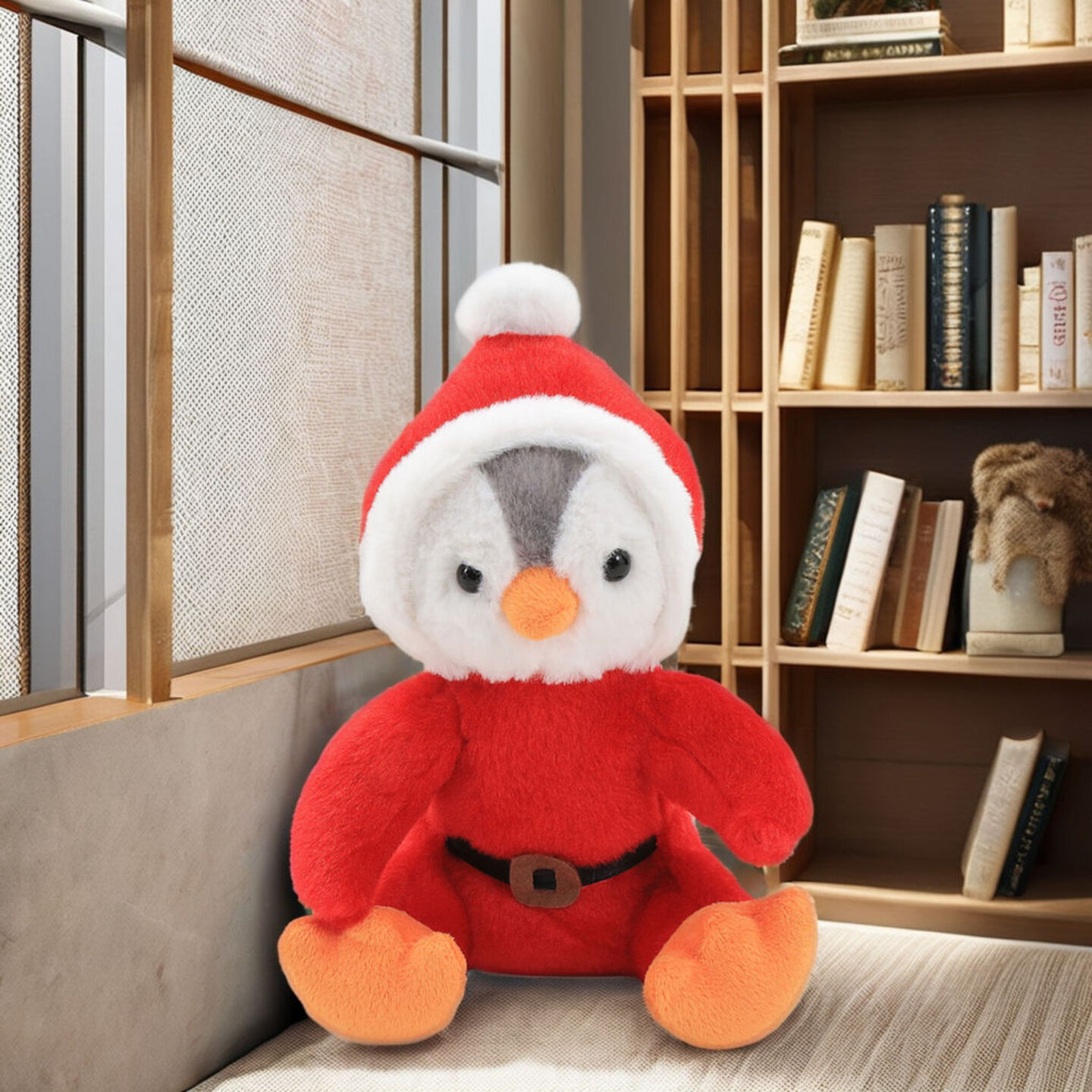 Best Price Small Size Stuffed Animal Toys Penguin Santa 10