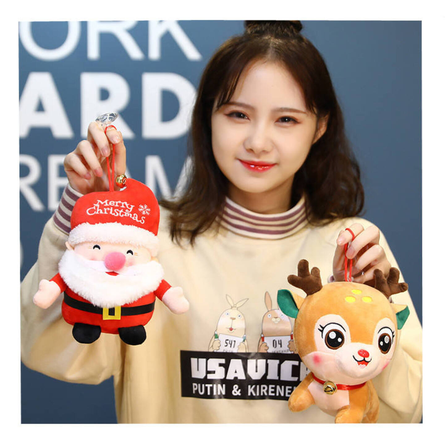 Creative Christmas Plush Toy Decoration Cute Santa Claus Doll Elk Stuffed Animal Plush Toy