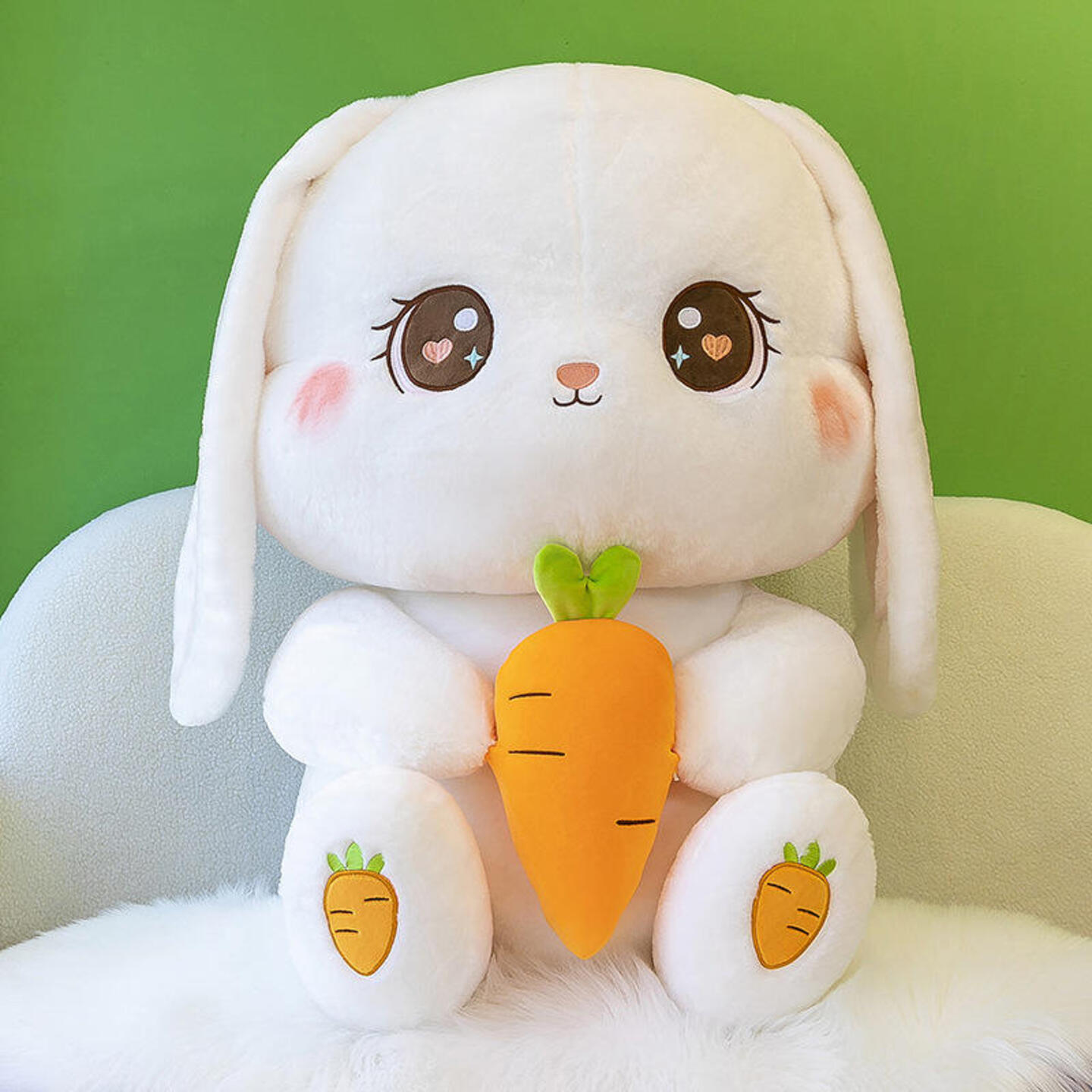 Fashion Cute carrot rabbit Stuffed Plush Bunny Toy Doll