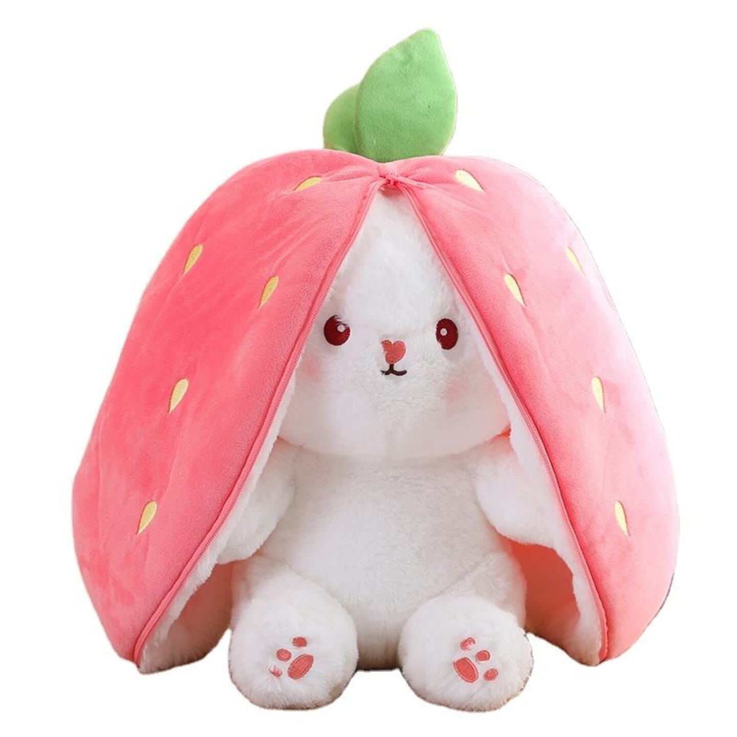 Kawaii Plush Rabbit and Carrot Changing Toy Bunny Plush Stuffed Animal