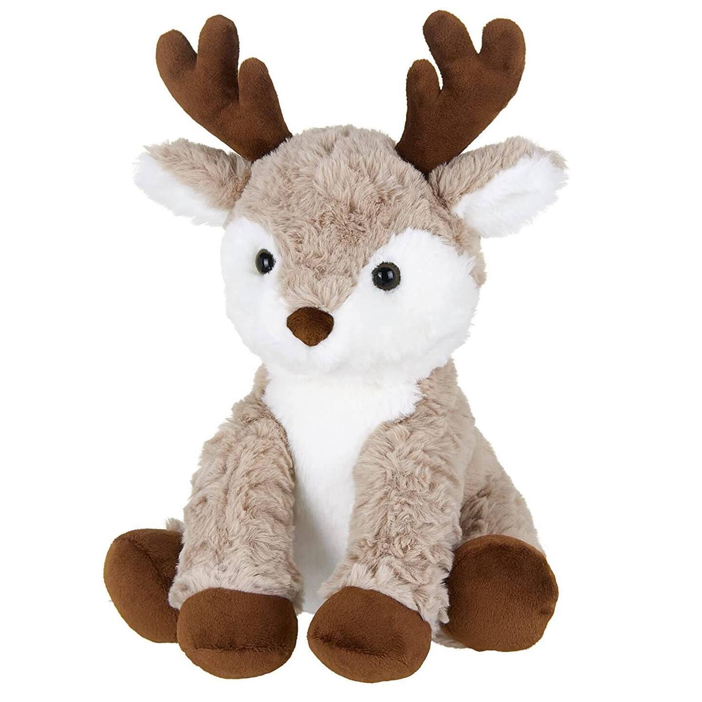 Plush Reindeer Stuffed Animal  Soft Doll Christmas Deer Toy for Kids