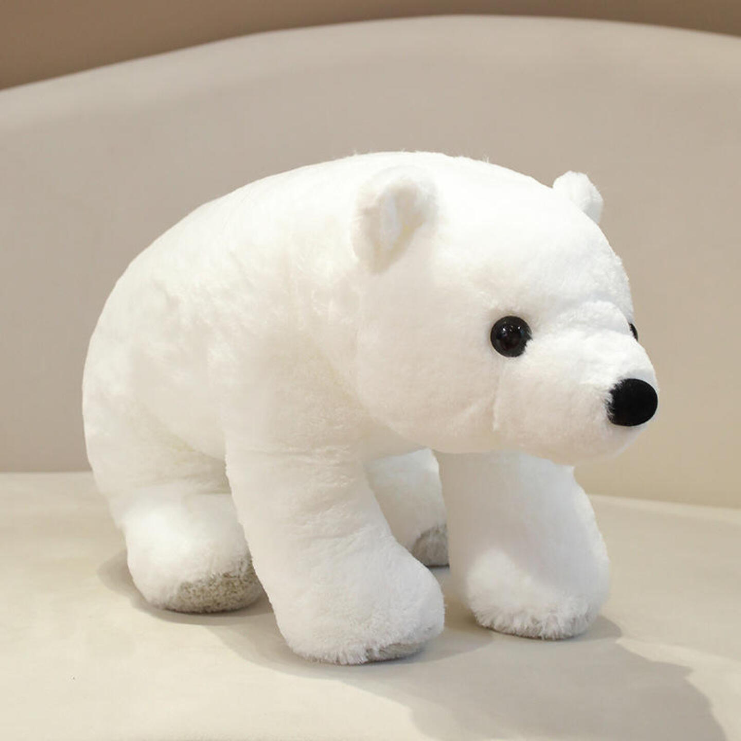 Customized hot selling panda sitting polar bear plush