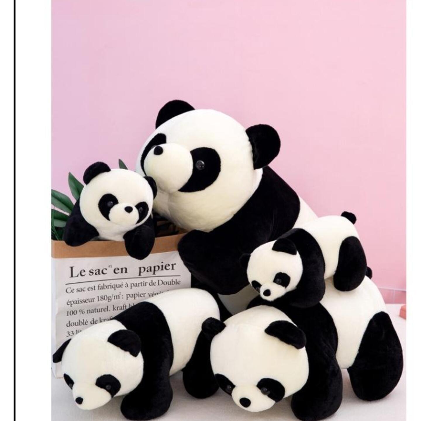 IN STOCK High Quality 9cm 15cm 25cm 30cm soft stuffed panda Peluche juguetes cute animal