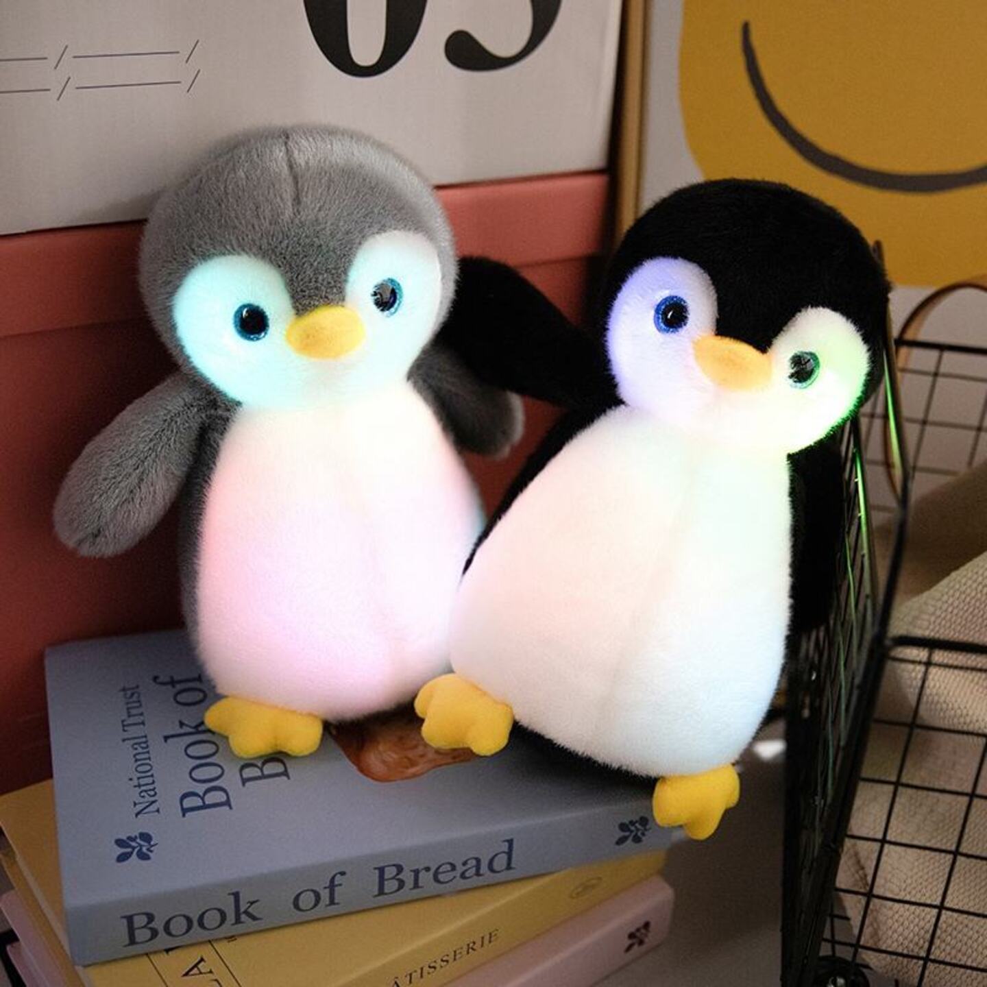 LED Plush Penguin Stuffed Animal  Colorful Light-Up Penguin Plush Toy