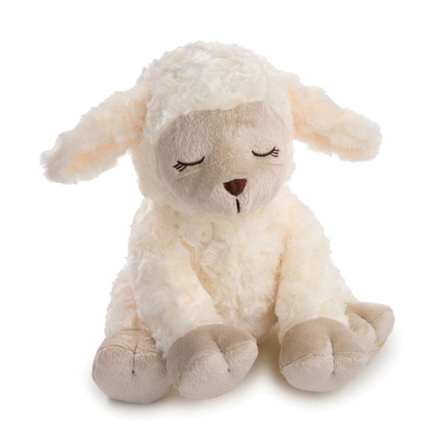 Cute plush baby sleeping lamb stuffed plush round sheep toy