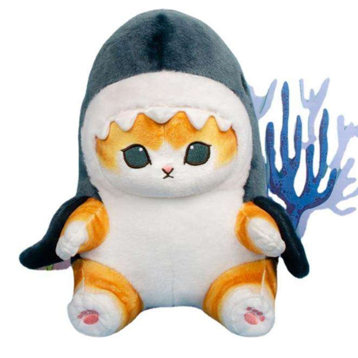 Cute shark cat stuffed animal plush toys cute shark cat plushie