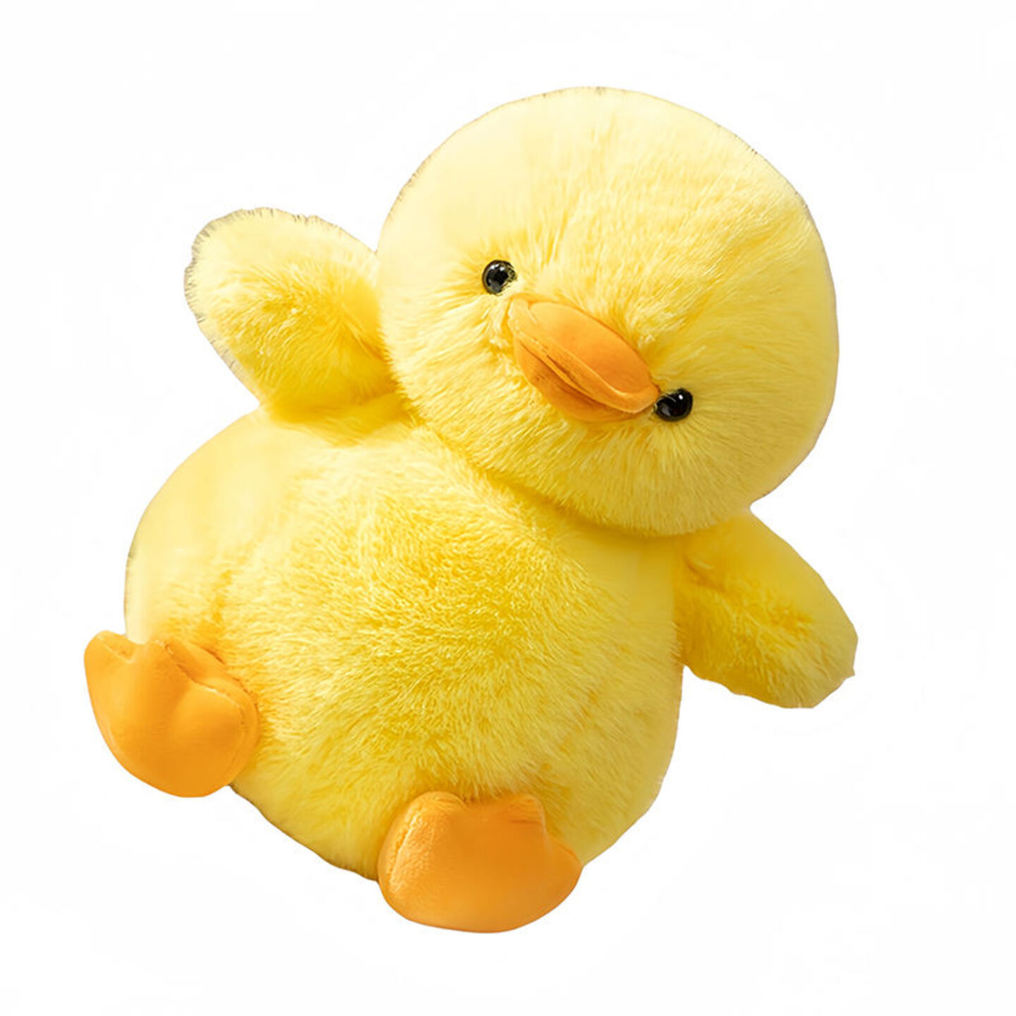  Duckling Plush Toy Yellow Faux Fur Fluffy Round Farm Mini Plush Yellow Duck Toy