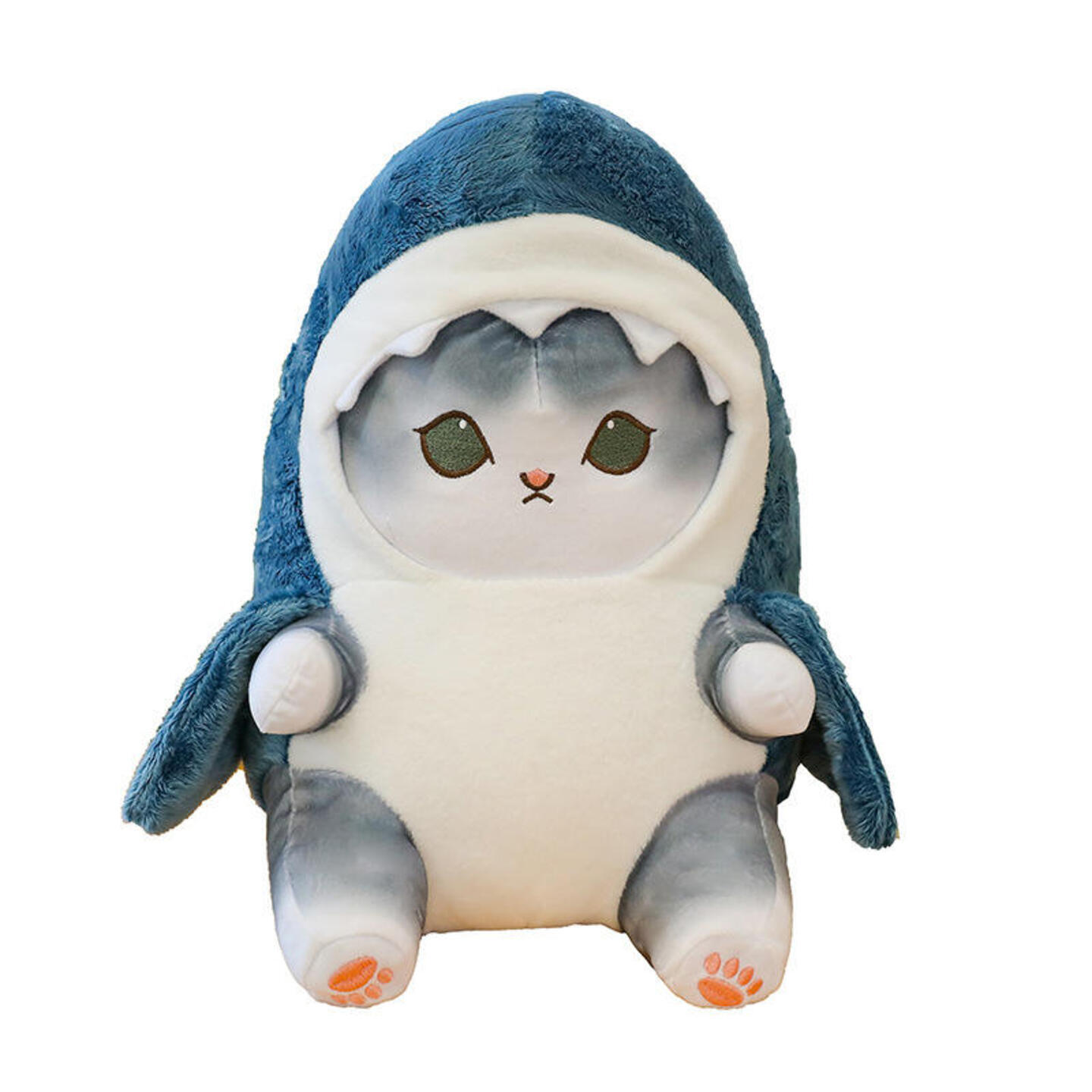 Cute shark cat stuffed animal toys cute toy soft plush shark cat plush pillow
