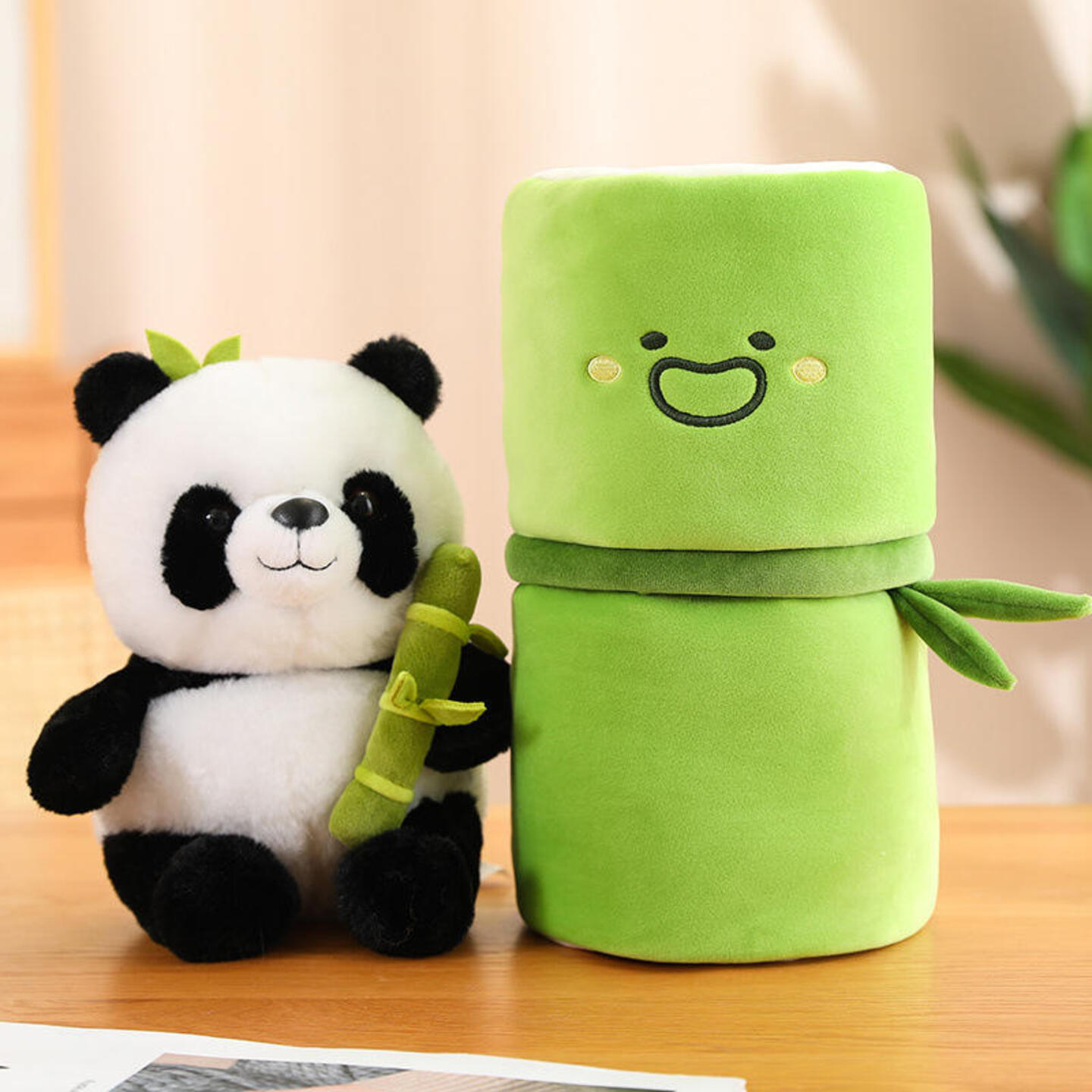 Wholesale Custom Cute Panda Doll New Bamboo Panda Plush