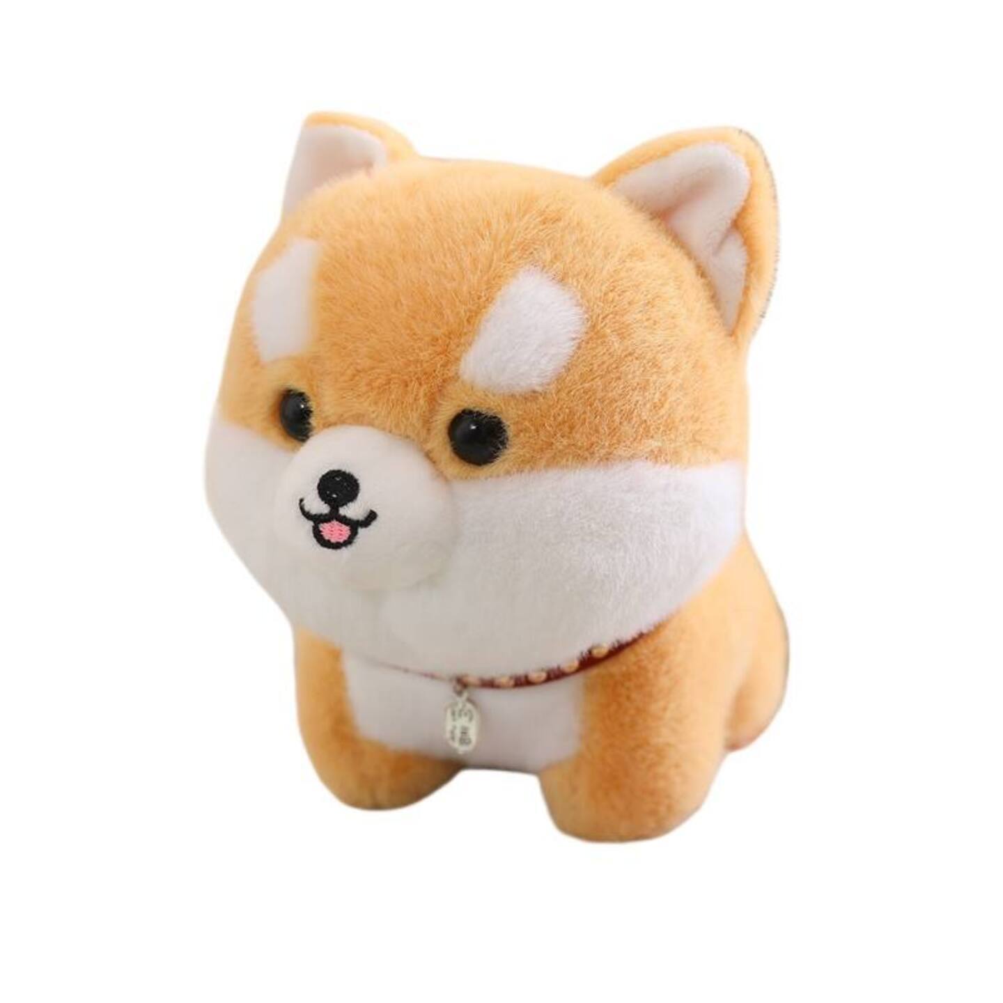 8 Inches Wholesale Plush Dog Stuffed Brown Puppy Toy Corgi Plush Stuffed Animal Soft