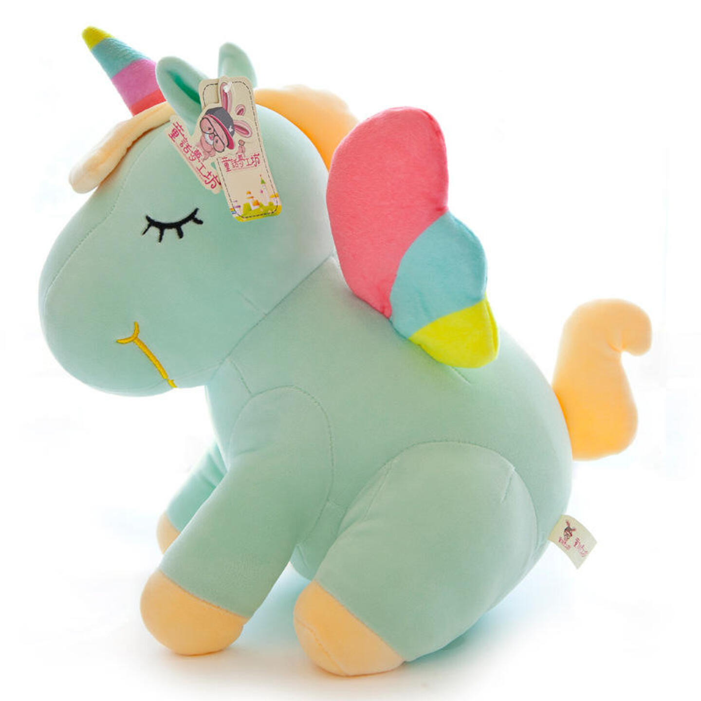Factory OEM Plush Soft Toy Pink Rainbow Unicorn Stuffed Animal Toys For Kids