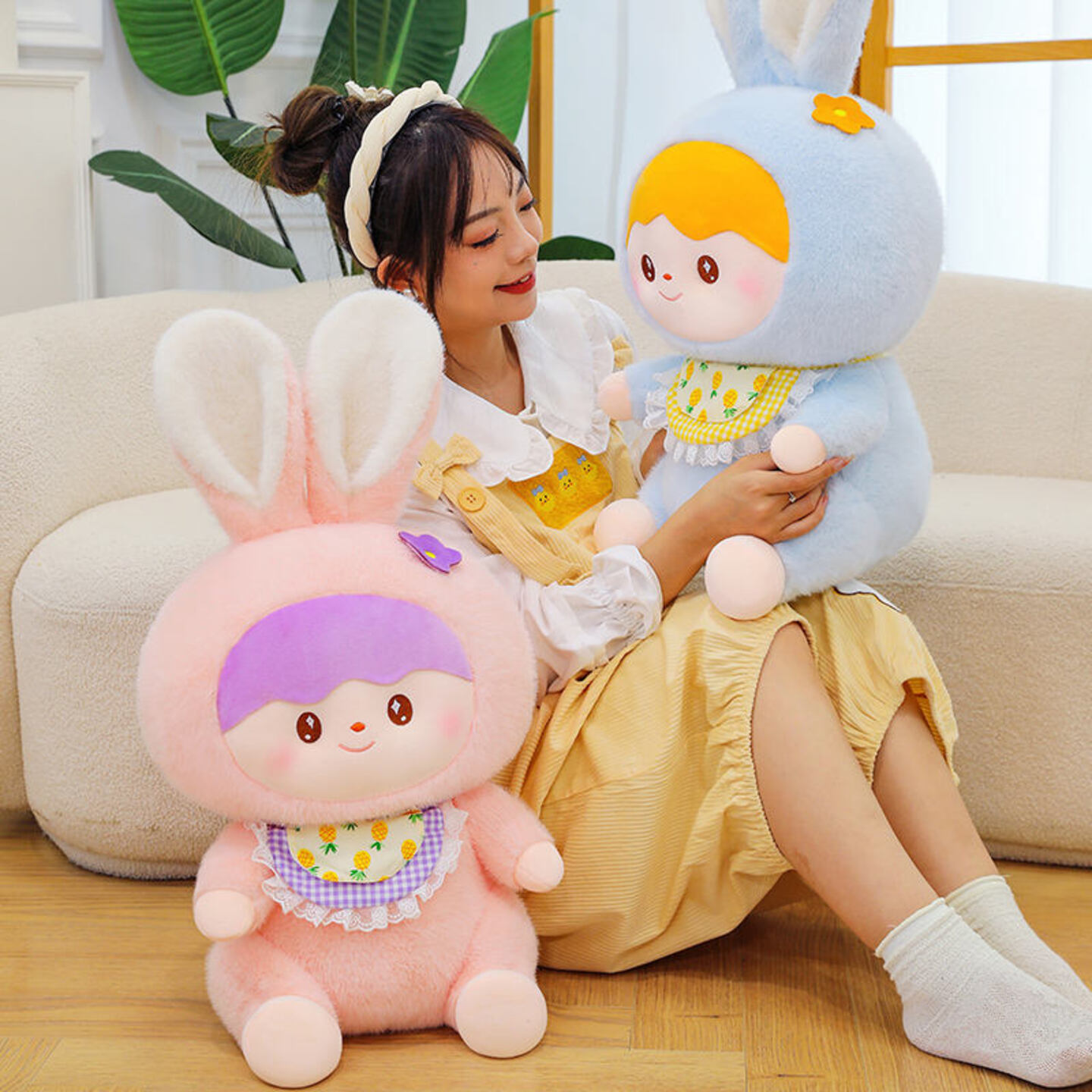 Cross Border Mega Size Cute Stuffed Animal Rabbit Doll cartoon