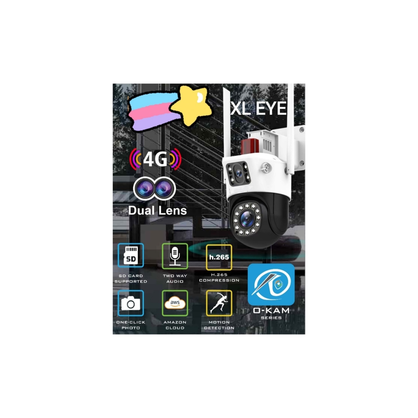 XL EYE 4G 3MP DUAL CAMERA CAMERA (PTZ TYPE) 