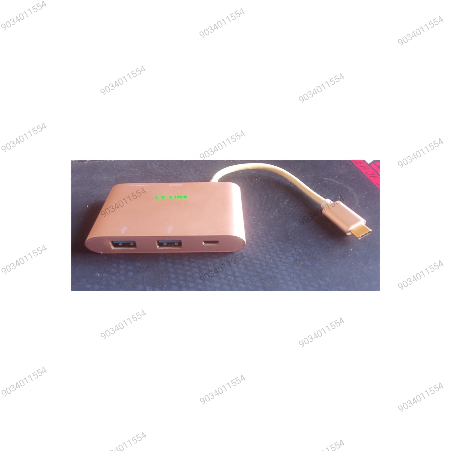 CE-LINK Type C to 2Usb+ 1Type-C+ Card reader