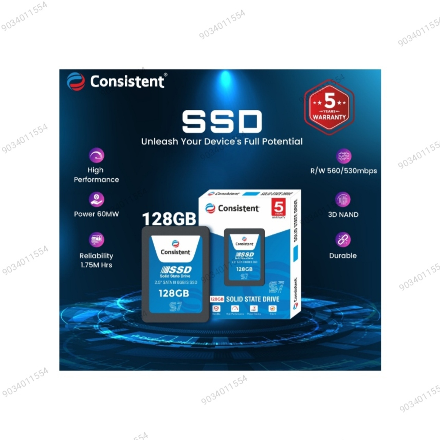 128GB SATA SSD CONSISTENT