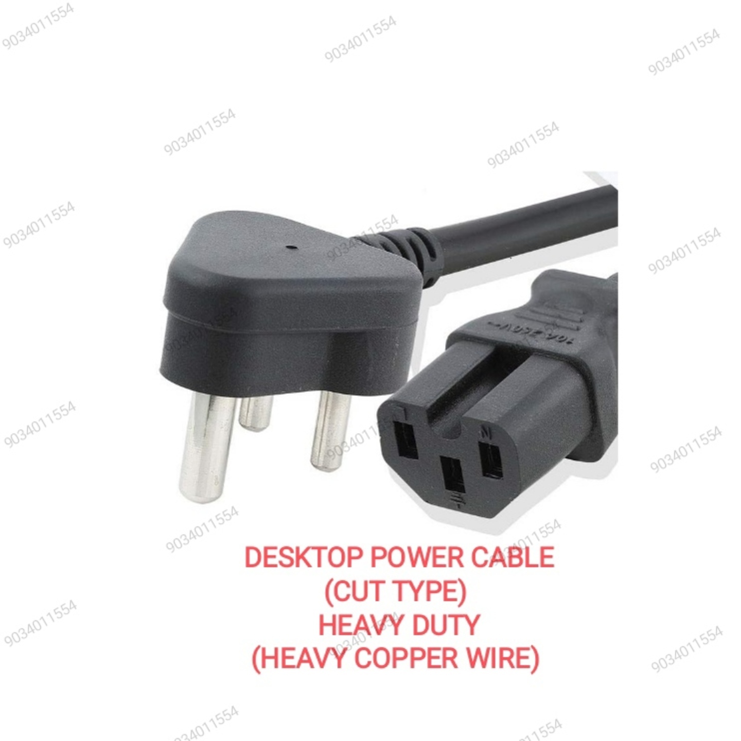 Computer Power cable Cut Type 1.5M (Heavy Duty) 
