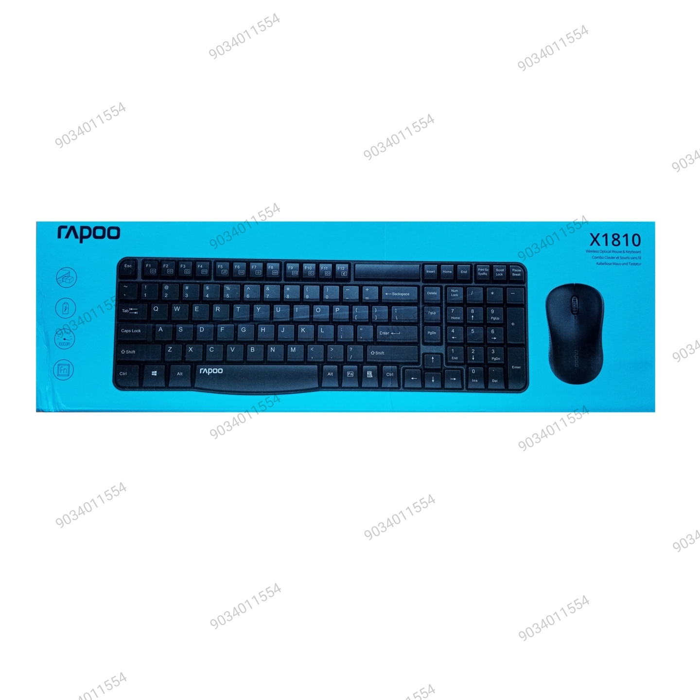 Keyboard + Mouse Wireless Rapoo X1810
