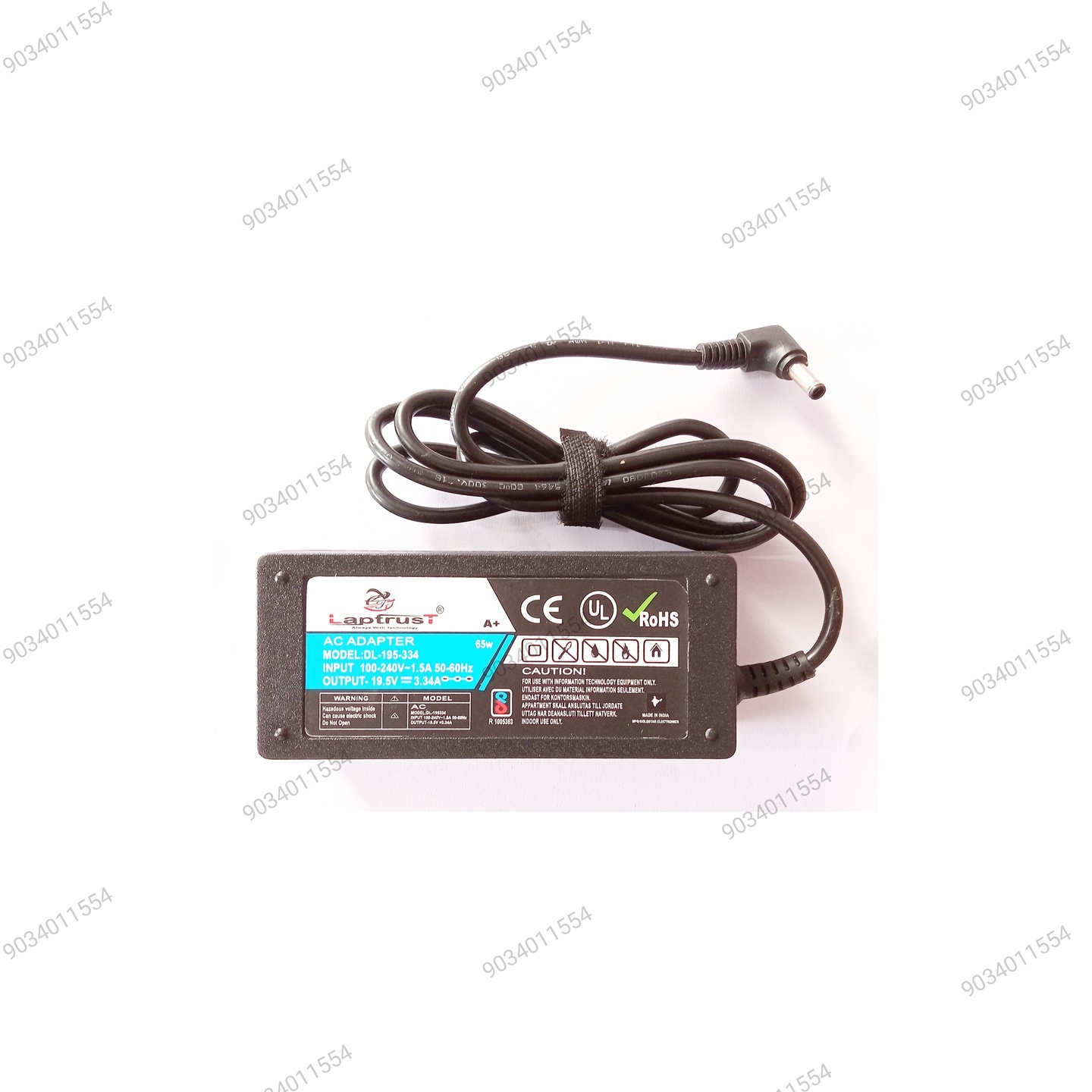 Laptrust 19.5v3.34a New Pin for Dell 65W