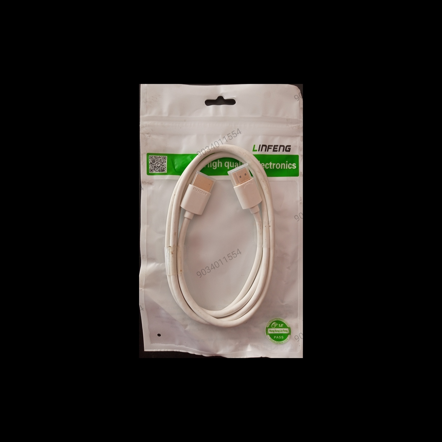 HDMI CABLE 1.2M WHITE 19CORE COPPER 4K